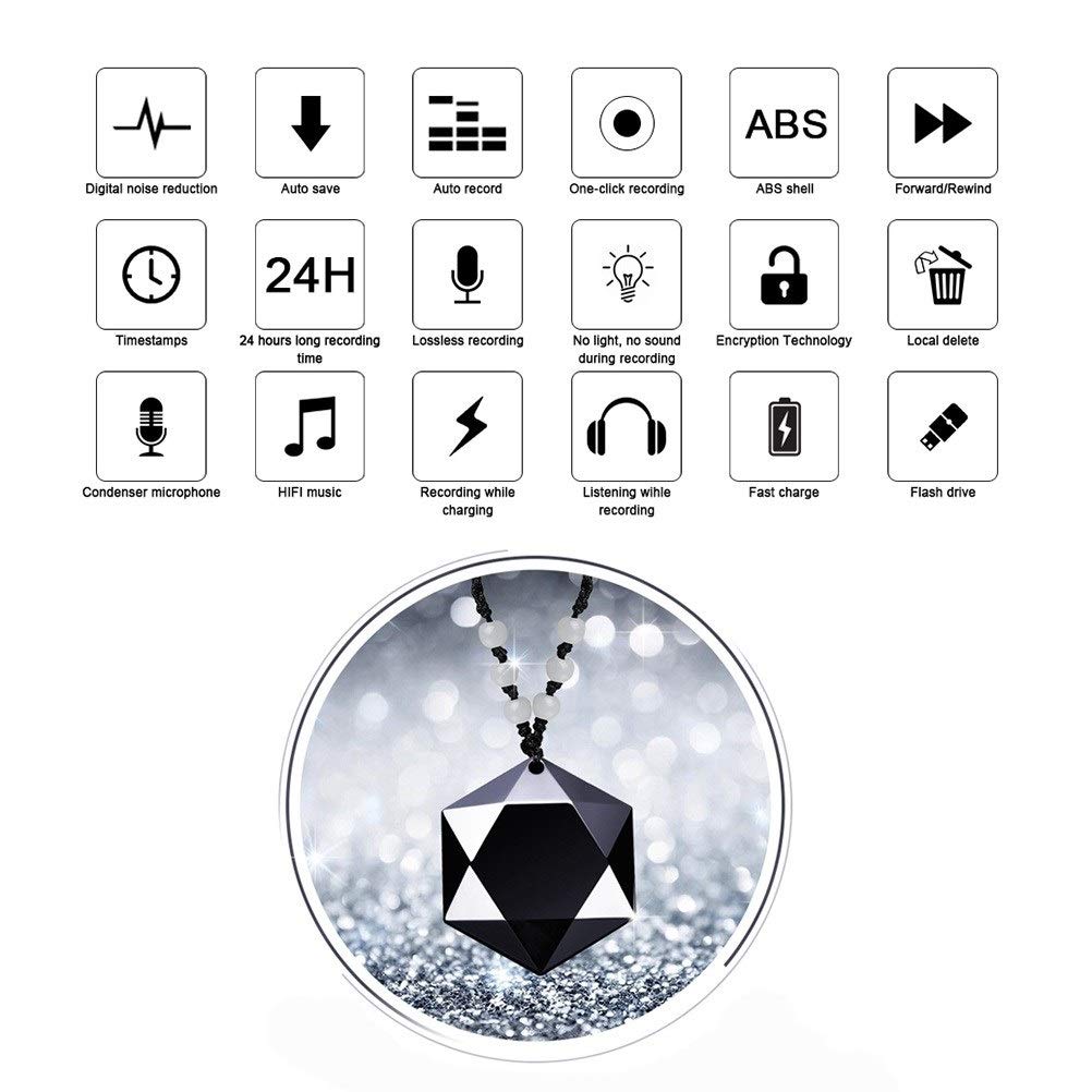 Digitale dictafoons Mini Voice Recorder Ketting Sleutelhanger