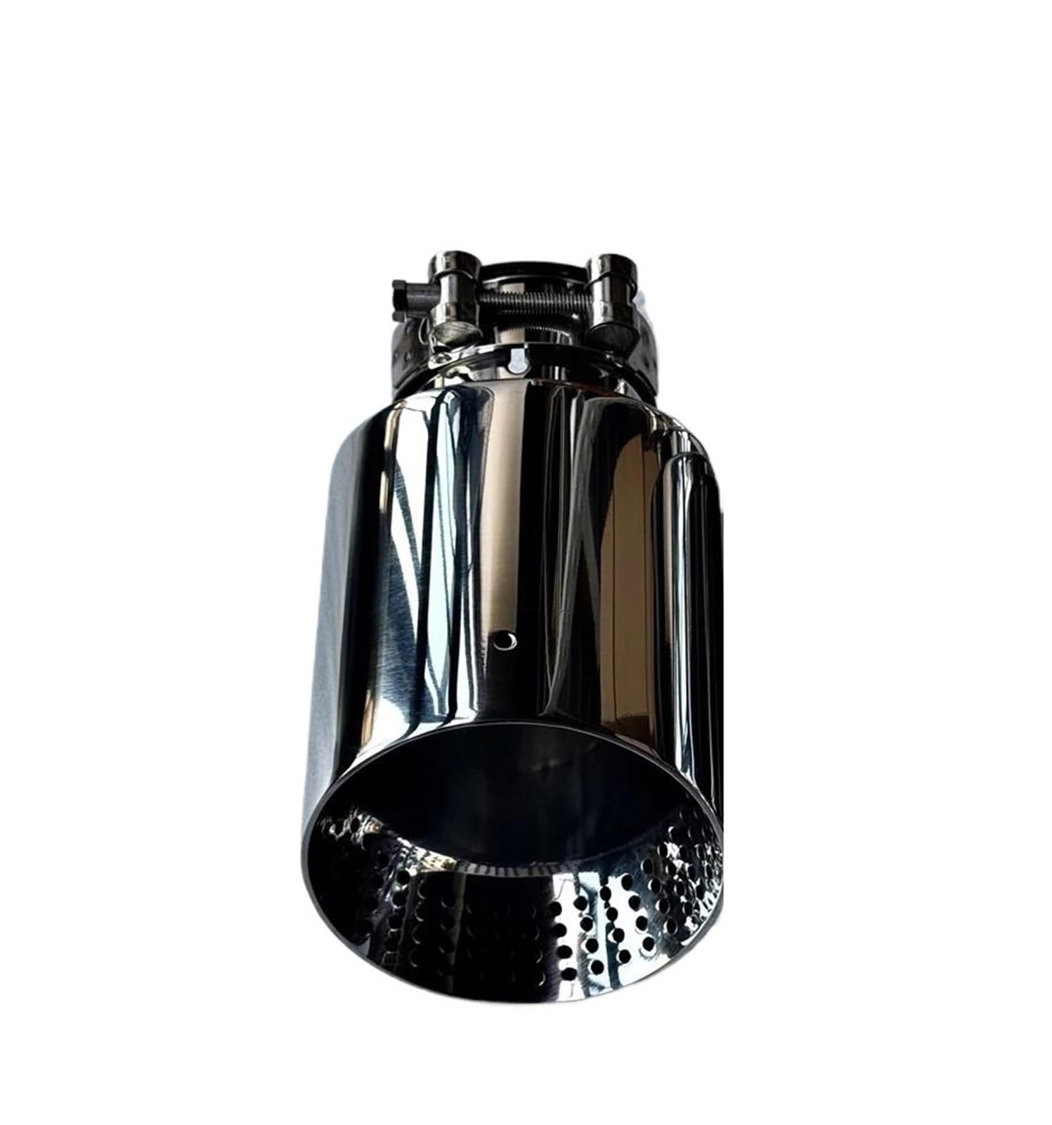 Tubo Escape Coche 1 Pieza De Accesorios para Coche Boquilla De Escape Plateada Brillante Puntas Escape Silenciador Puntas Tubo Escape Genérico Punta Escape(ID 64MM-OD 101MM)