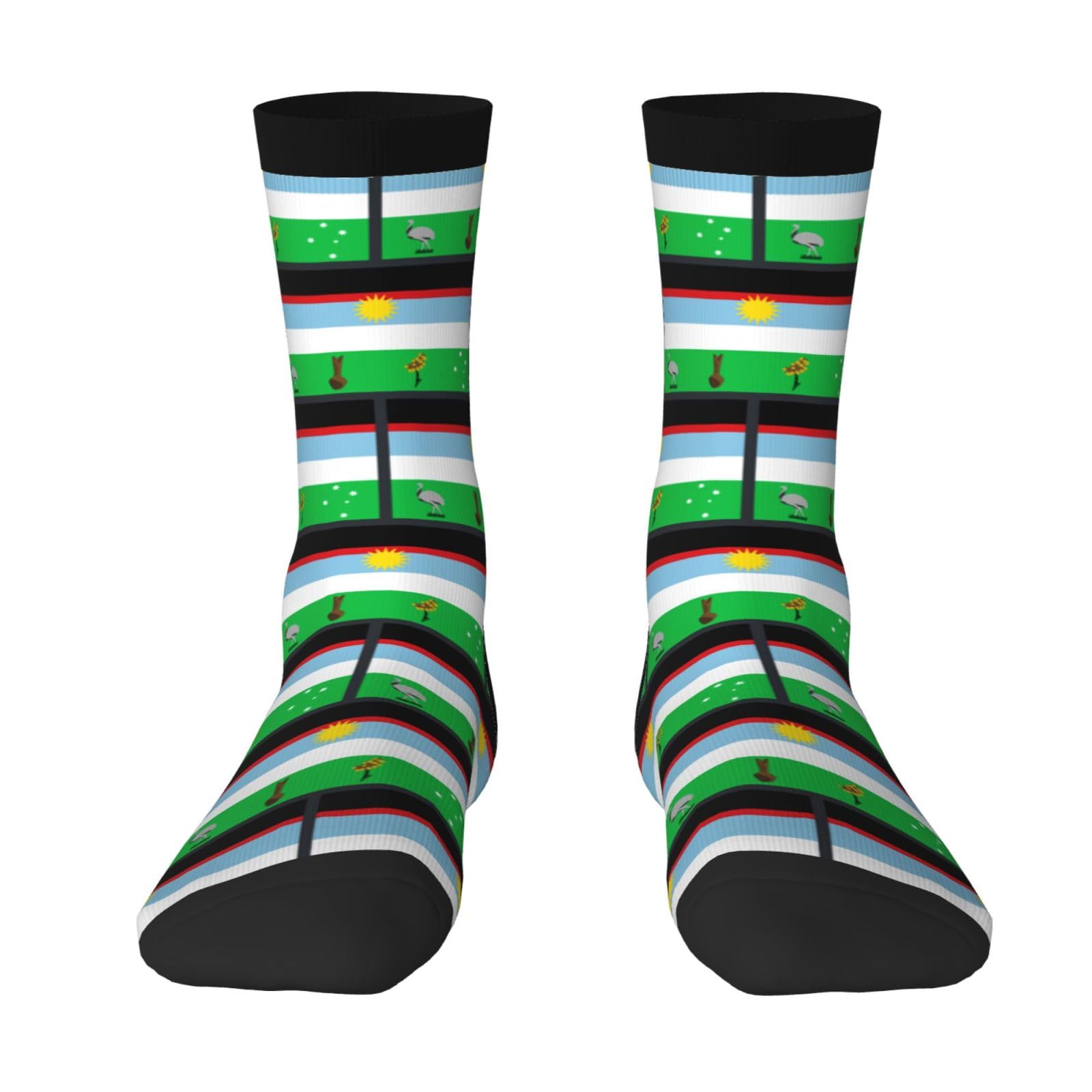 SIYTUAU Bandera del pueblo Mocoví Socks For Women Men Cushion Athletic Crew Socks Casual Wicking Socks