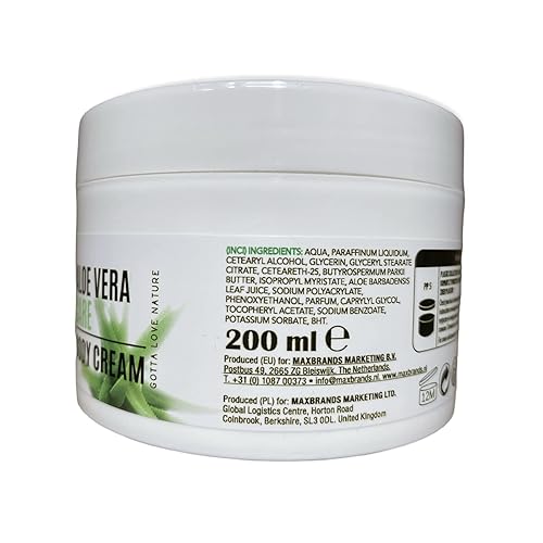 Miniatura 2 de Crema Corporal Aloe Vera con Vitamina E Hidrata y Suaviza la Piel Vegana, 6.8 fl oz / 6,76 Oz