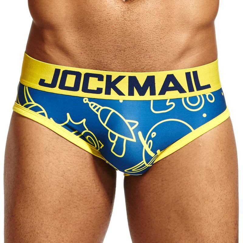 JOCJMAIL Mens Briefs Mens Comfortable Underwear Playful Printed Men Briefs Mens Low Rise Underwear