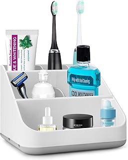 Toothbrush Holder for Bathroom,Detachable for Easy Cleaning Multi-Functi...