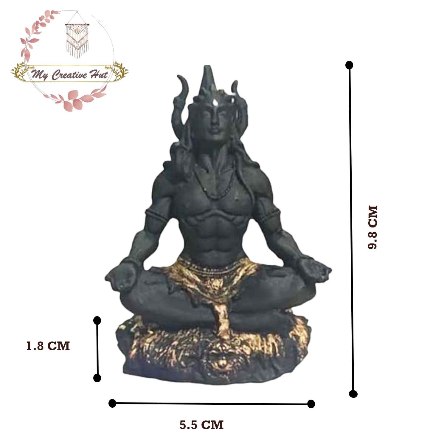 Buy Creative Hut Adiyogi Shiva Idol – Black & Golden Mahadev Statue for Car  Dashboard, Home Temple, Office Desk, and Spiritual Pooja Décor Online at  Low Prices in India - Amazon.in