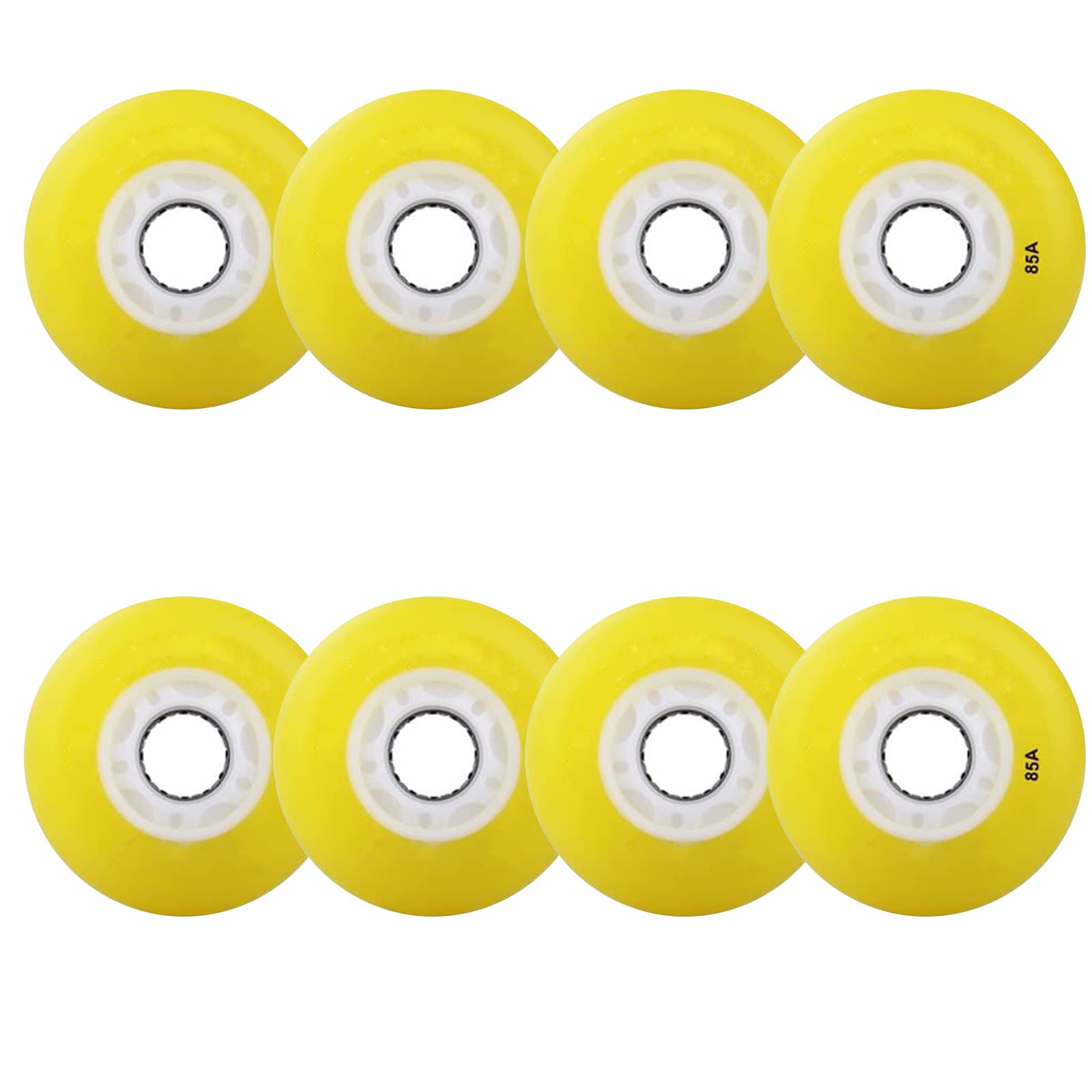 Genérico Ruedas de Repuesto para Patines en Línea Exterior Interior Ruedas Led Intermitentes de 85 A, 72 mm, 76 mm Y 80 mm, Resistentes Y Brillantes, para Deslizamiento (Paquete de 8)