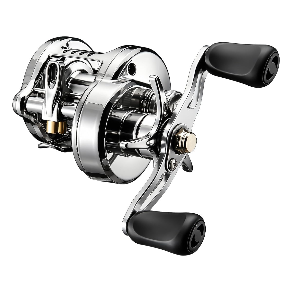 HAUT TON DC Baitcaster, mulinello da baitcaster, 155,9 g, ultraleggero | Mulinelli da pesca con controllo digitale, massima resistenza 5 kg, 7.2:1, 5+1BB, mulinello per pesca in acqua dolce e salata