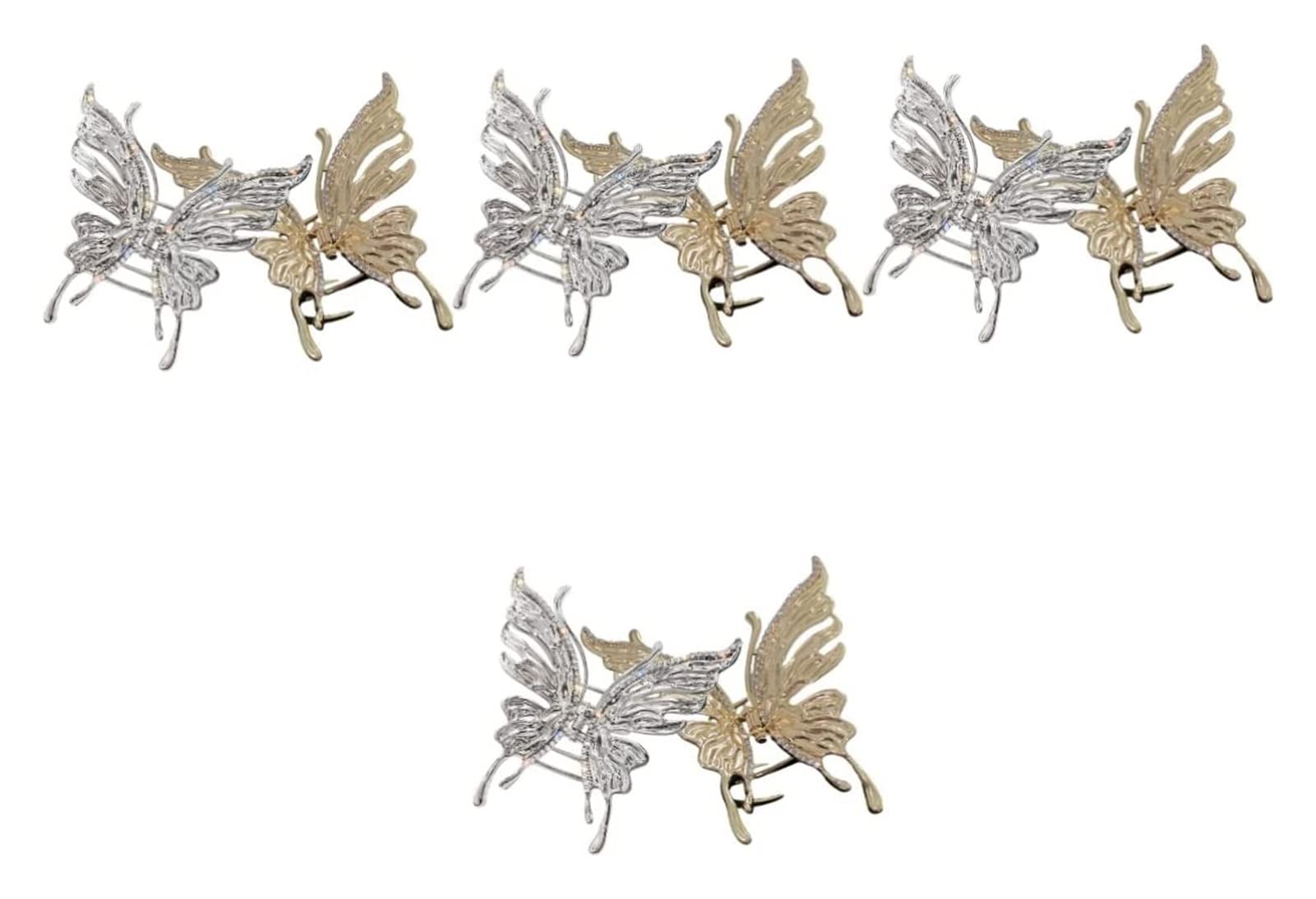 Fermaglio for Capelli Decorativo Fermagli for Capelli Decorazioni for Forcine 2 Pezzi Pezzi for Capelli a Forcina for Donne Corto Vento Freddo Miss Lega, Clip di Squalo di Cristallo (Color : Assorted