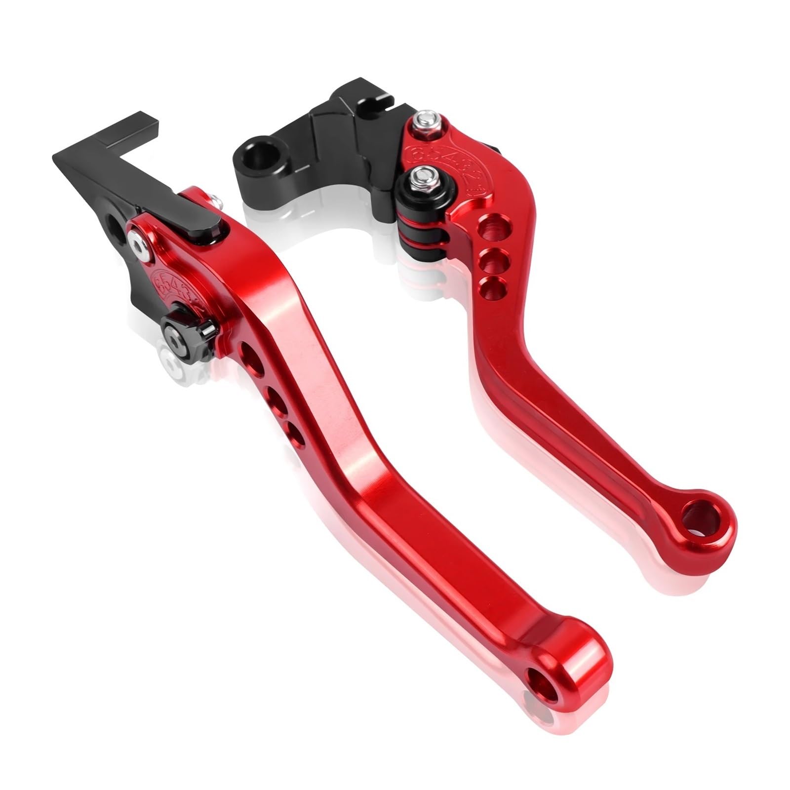 JWQEBNS Motorcycle Brake Clutch Levers for XJ6 Diversion FZ8 FZ6R FZ6 FAZER 2009-2020 Adjustable Short&Long Brake Clutch Levers Motorcycle Handles(Short red)