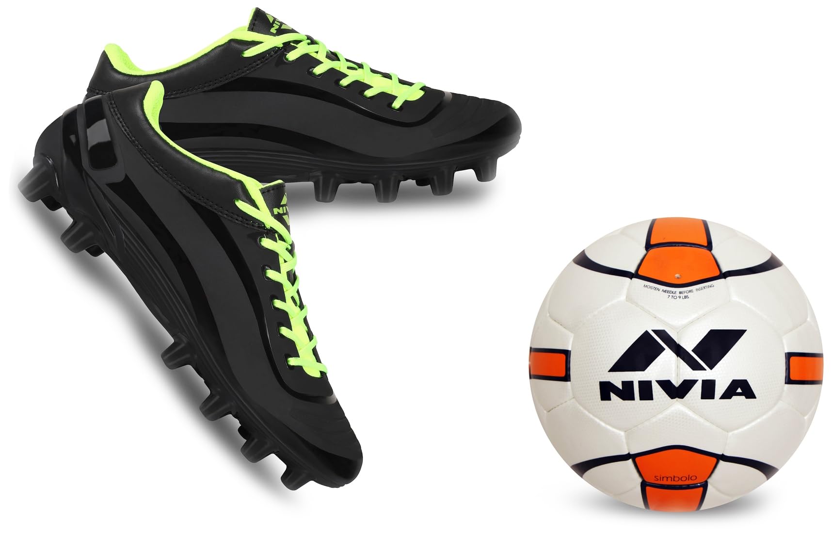 Nivia Simbolo Football, Size 5 (White/Orange), Leather Airstrike Football Stud for Kids (Black) UK-7 (B0CDGY4ZZ4) Amazon Price History, Amazon Price Tracker