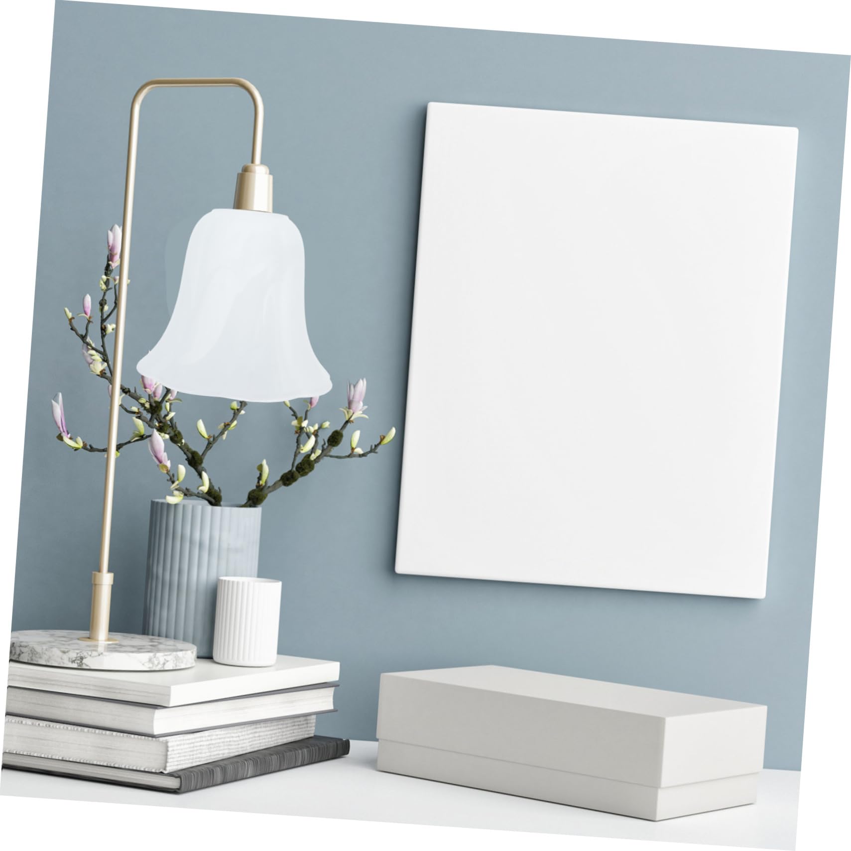 BUGUUYO Milchglas-Lampenschirm Glockenförmig – 15x12,3x12,3 Cm, Geätztes Wolkenglas Für Pendelleuchten & Deckenventilator