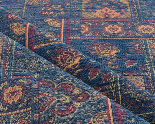 Kilim Pattern Upholstery Fabric Kilim Bohemian Boho Tapestry Tribal Southwestern Turkish Moroccan Mexican Ethnic Fabric by The Yard Meter (1 Yard (55