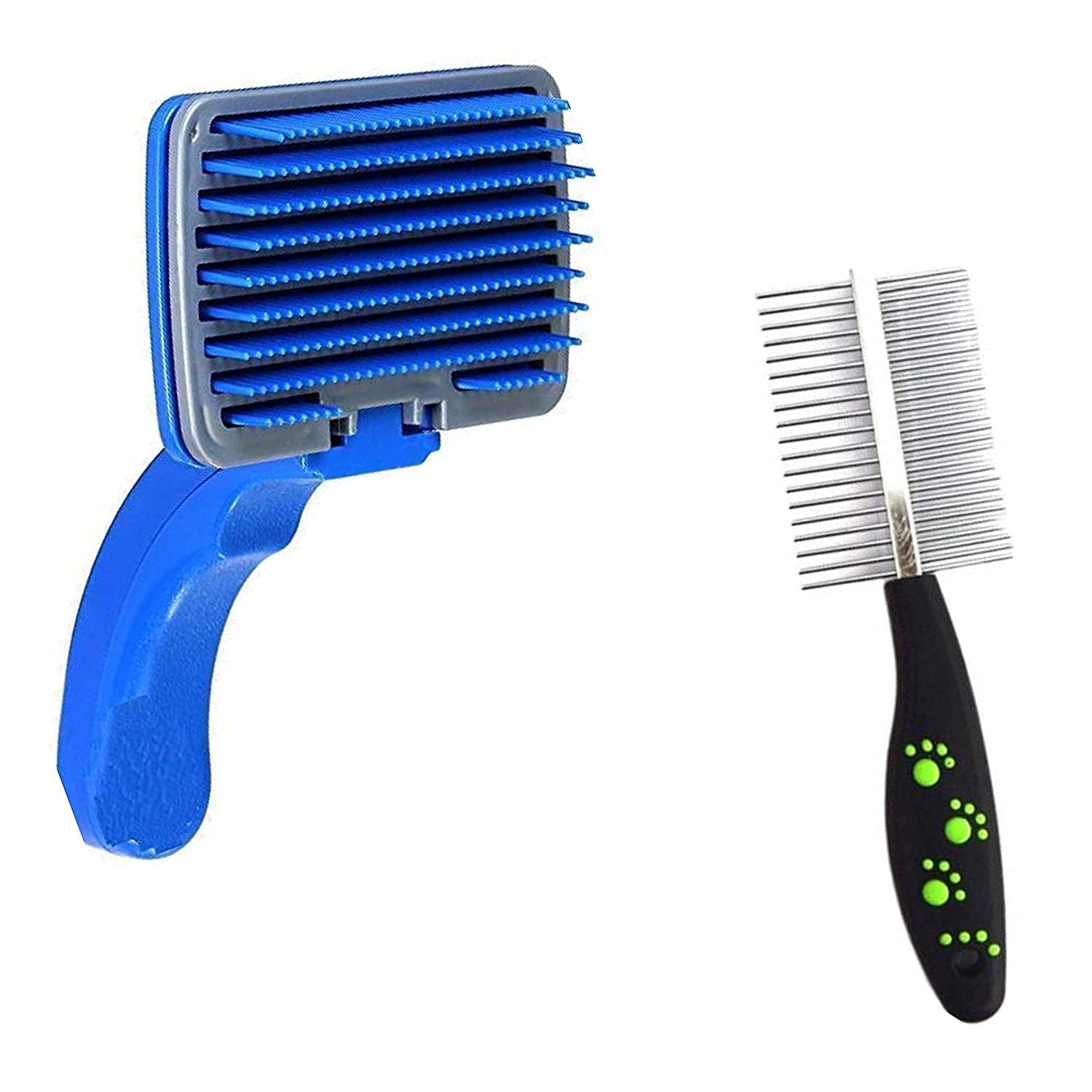 Pups&Pets Dog Puppies And Cat Grooming & Deshedding Combo Pack of Plastic Slicker Brush and Paw Double Side Comb for Dogs & Cats (Color May Vary). (B09SGJ7CFY) Amazon Price History, Amazon Price Tracker