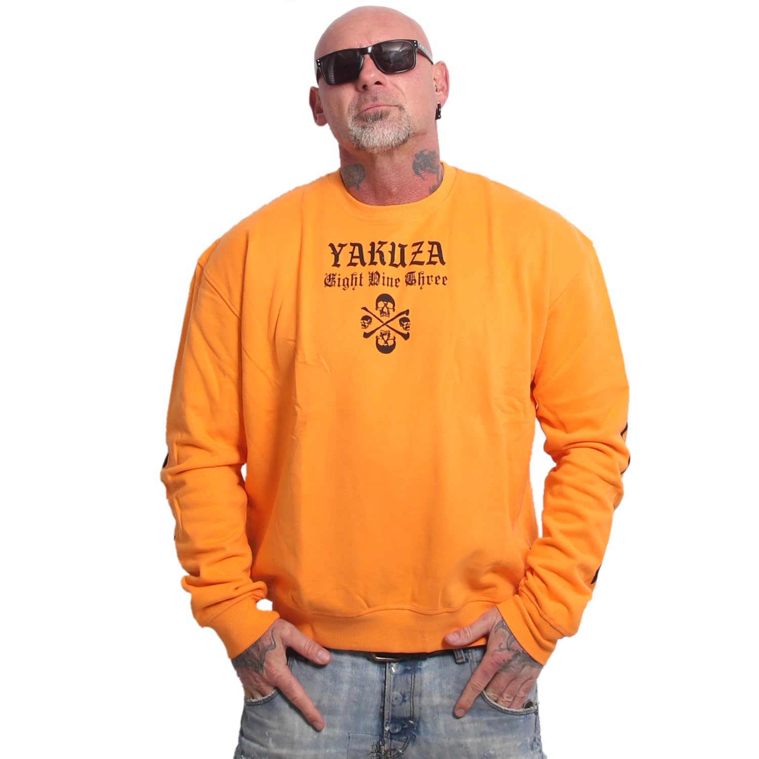 Yakuza Herren 3RD Oversized Pullover Oversized Sweatshirt