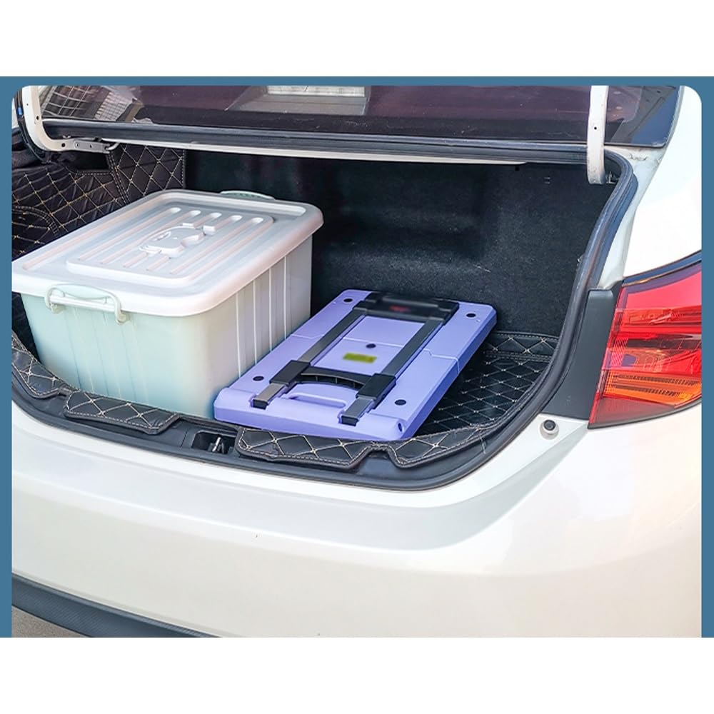 Carrello portatile pieghevole per carichi pesanti – bagaglio compatto e carretto da carico per viaggi e uso domestico