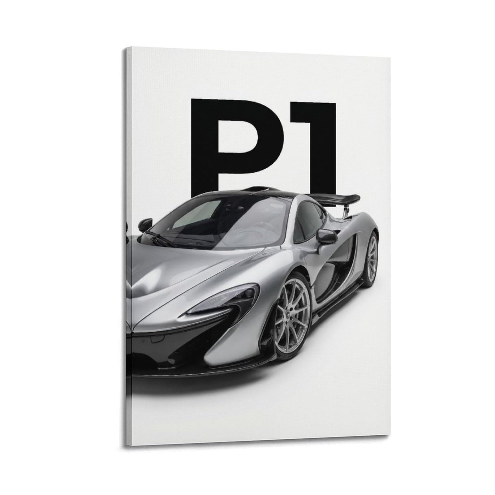 OKAHYS V8 Engine Sport Car P1 Supercar Racing Poster Modern Decorative Canvas Prints - Ideal Wall Art for Family, Man Cave, Game Room, Boys & Girls Bedroom 20x30inch(50x75cm)