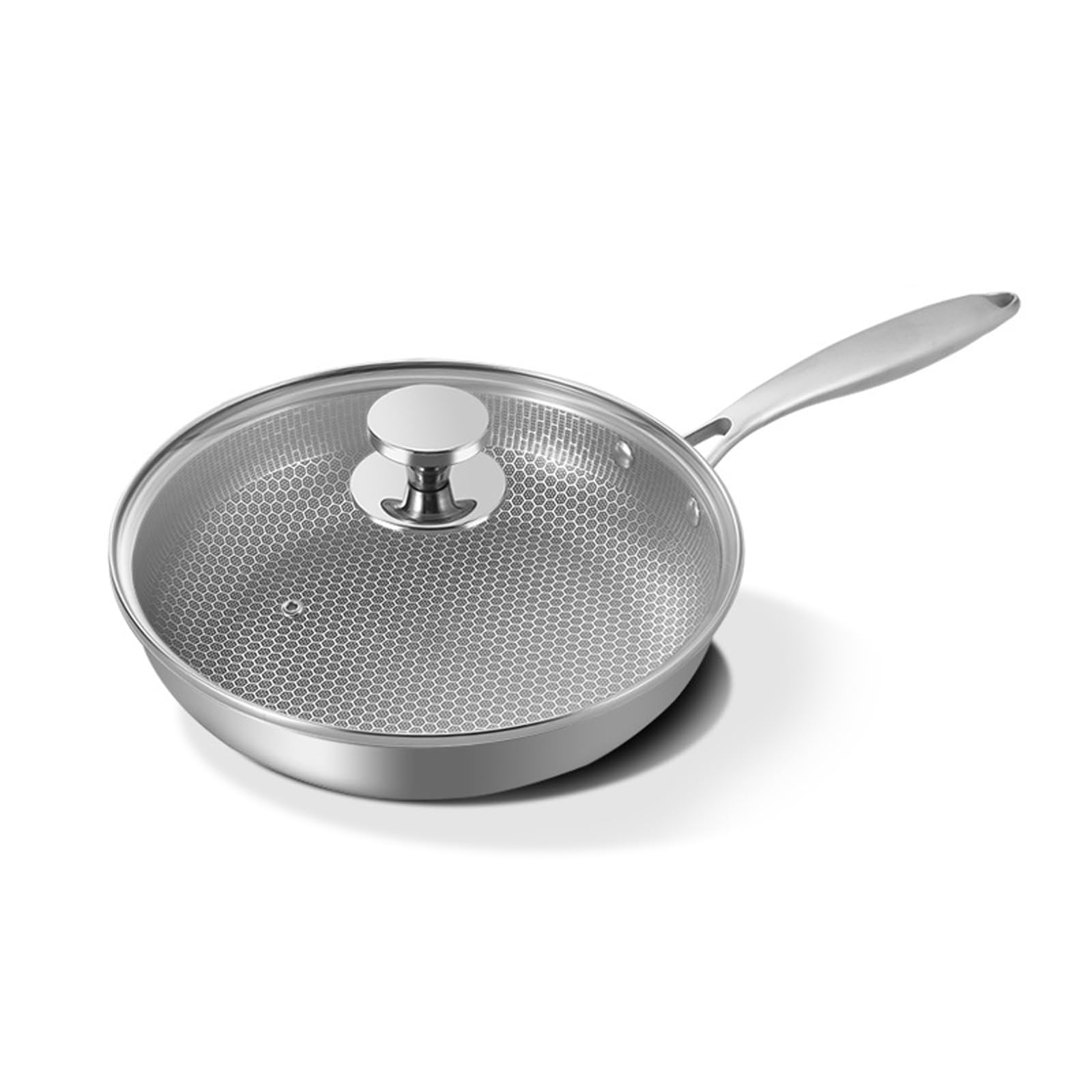 HYPIQQ 12 Pan Skillet Nonstick Pans without Teflon Non Stick Frying Pans with Lids Frying Pans Nonstick with Lid,10in+Lid