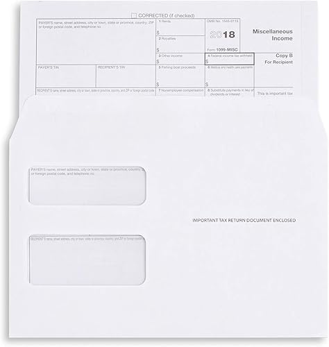 Miniatura 4 de Sobres de impuestos autosellables para 1099 MISC, 1099-R y DIV - INT, seguridad de doble ventana para Quickbooks o software de impuestos - 5 58