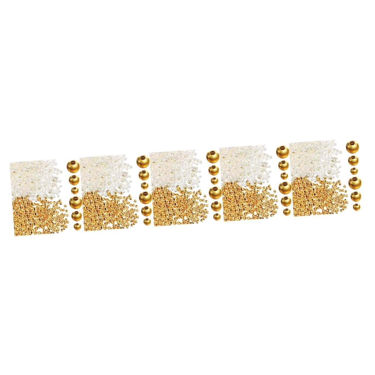 Angoily 5 Set Perline Per Gioielli Fai Da Te Da Perline Rotonde Piccole Distanziatori Per Collane Bracciali Accessori Creativi Per Bigiotteria 900 Pezzi*5