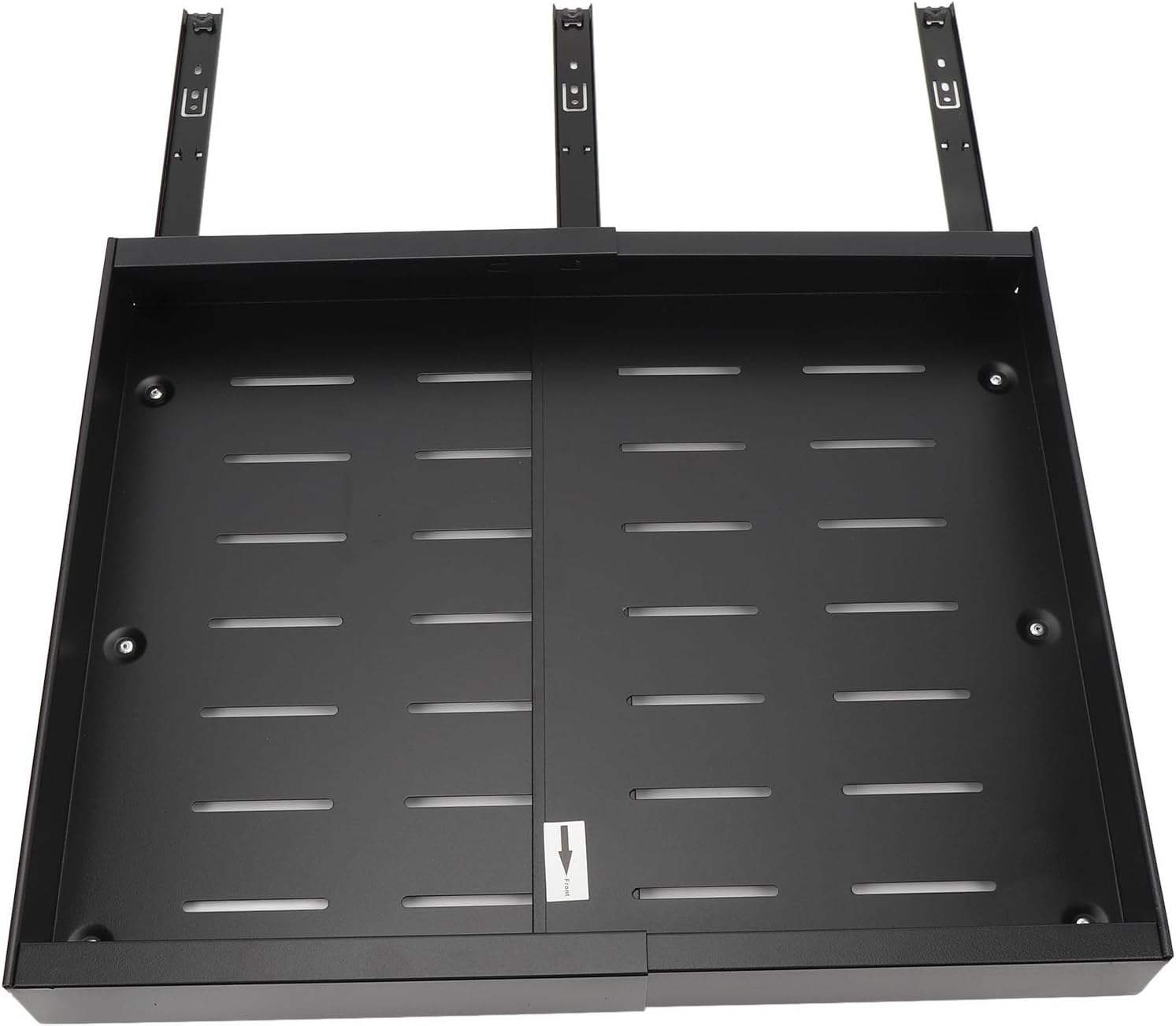 Flexible Retractable Storage Rack for Kitchen Drawer Organization Carbon Steel Material (Black)
