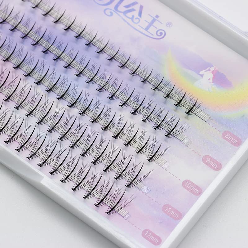 DIY Eyelashes Extensions False Lashes 5 Rows Mixed Length 8/9/10/11/12mm Pack Grafted Eyelashes Natural Middle Thick Simulation Individual Clusters Self Home Grafting