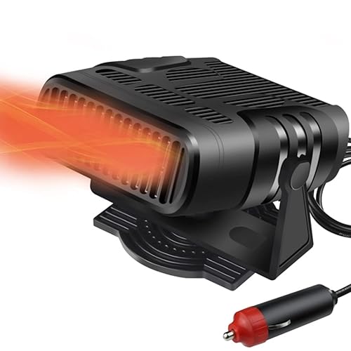 Calentador portátil para automóvil, descongelador y desempañador de parabrisas de 12 V 150 W, calentador 3 en 1 para