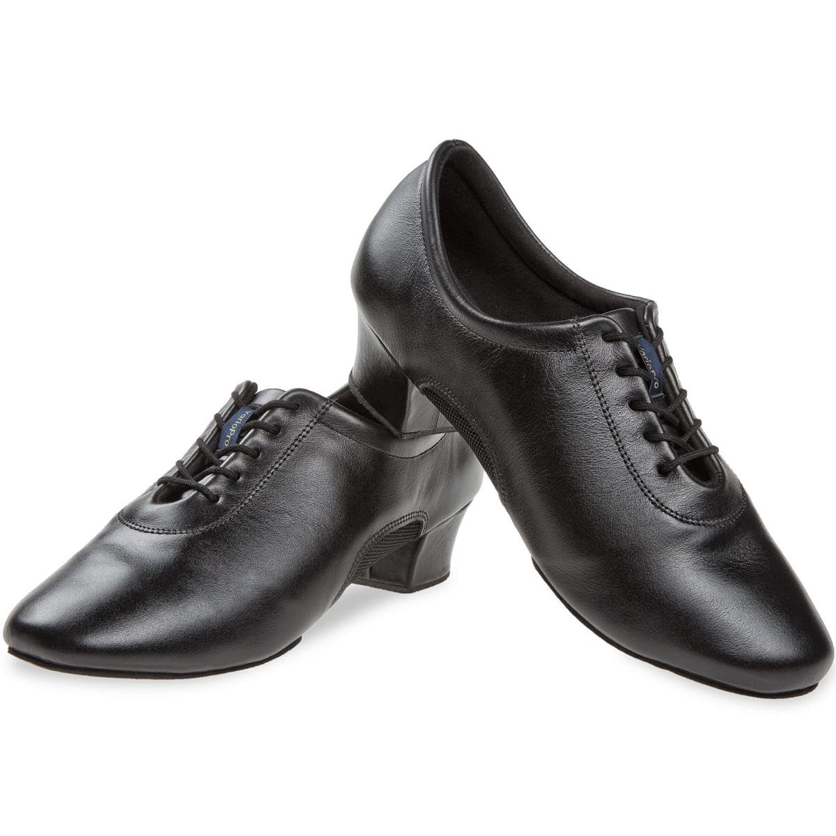 Diamant Herren Latein Tanzschuhe 163-224-592 - Leder/Mesh schwarz - 4 cm Cuban Absatz - Geteilte Rauledersohle - Made in Germany