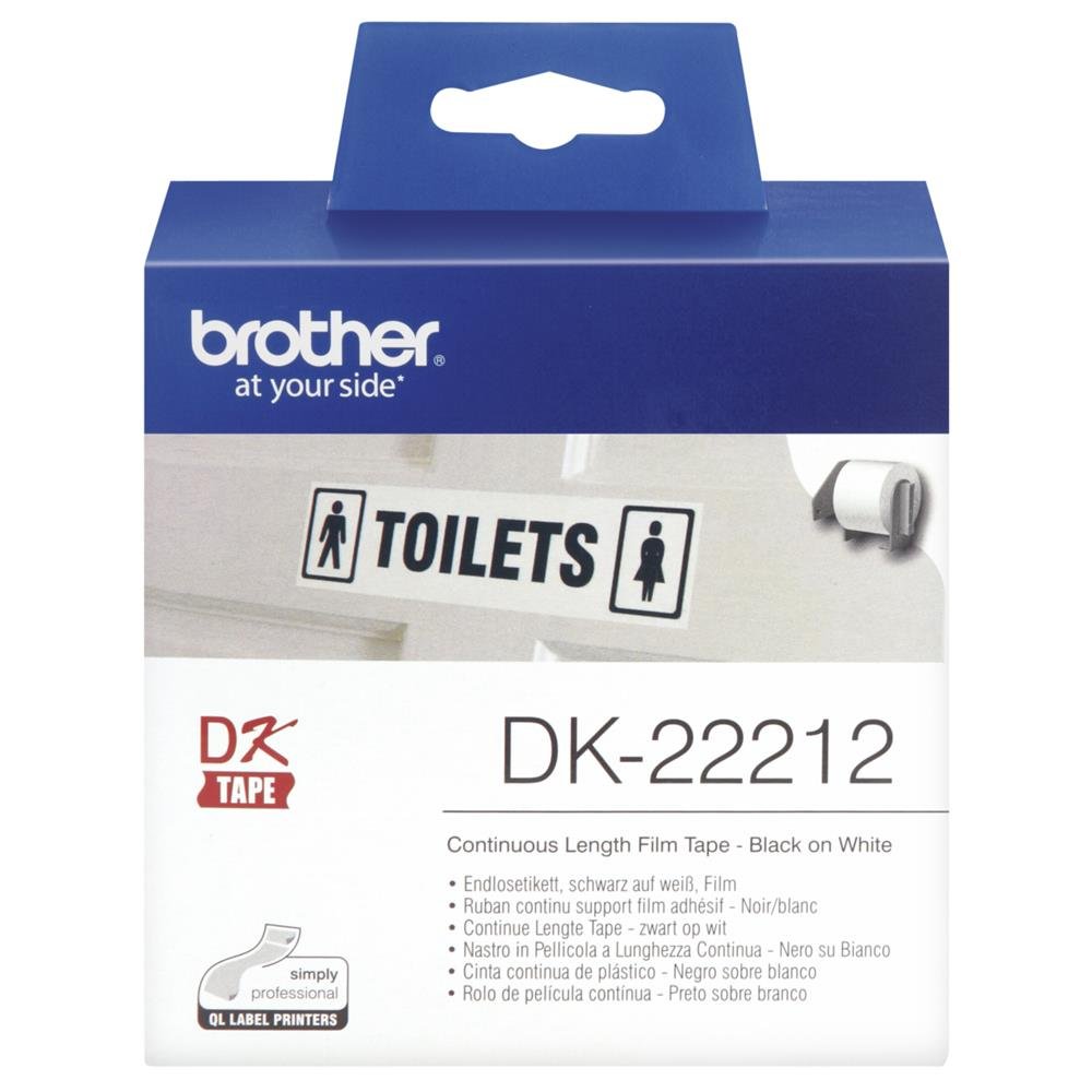DK - Etiqueta continua para impresora de etiquetas QL, ancho de etiqueta 62 mm, color blanco