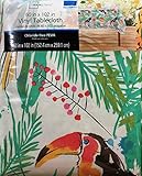 Summer Tropical Toucans Vinyl Tablecloth (60 x 102)