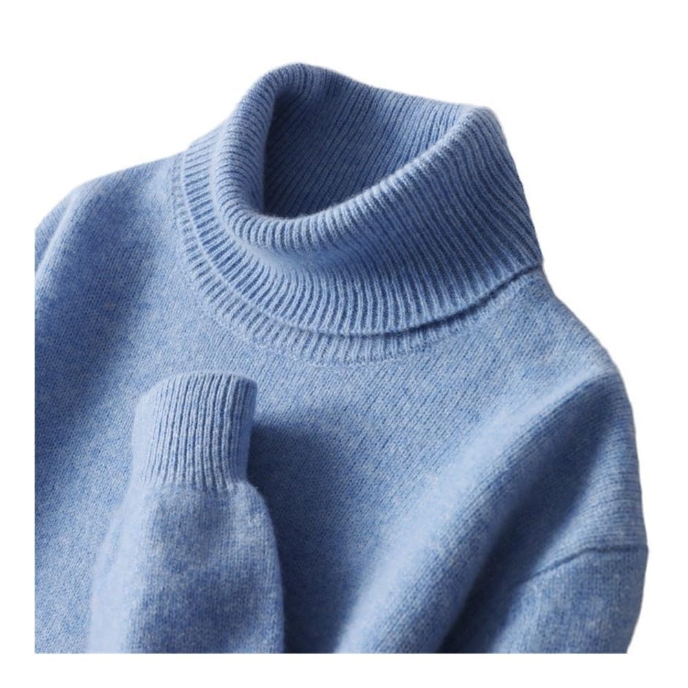 Maglioni Autunno E Inverno Maglione di Cashmere Uomo Risvolto Alto Allentato Casual Affari Pura Lana Lavorato A Maglia Bottoming Camicia Di Base Paragrafo Maglione Maglioni Per Gli Uom
