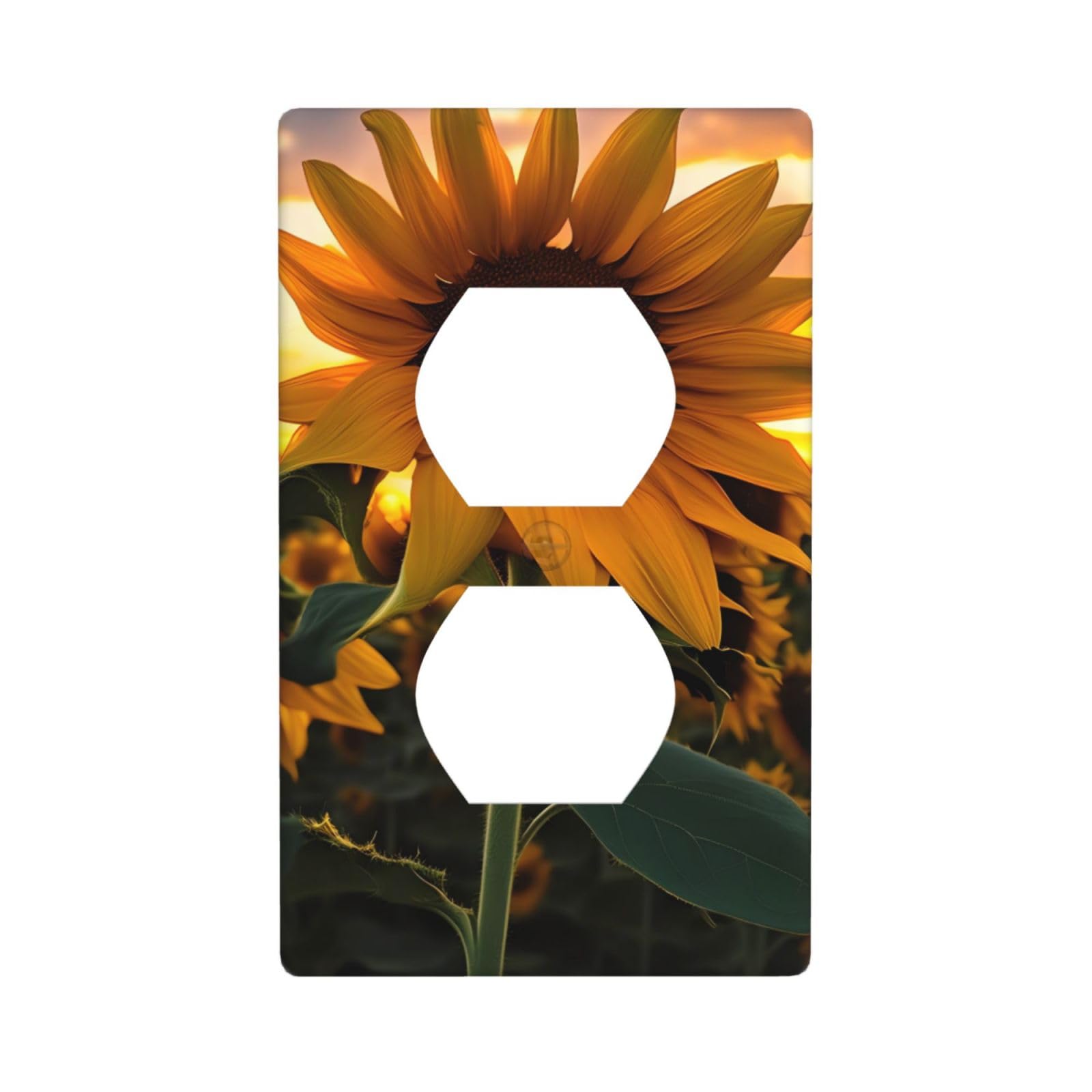 Farm Sunflower Decorative Switch Plate Cover-Unbreakable Polycarbonate Wall Plate for Home Office, 1 Gang with Screws