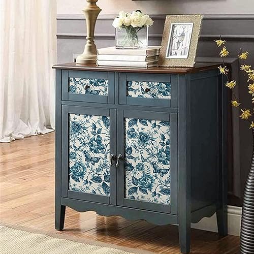 Miniatura 5 de Flortlias Papel tapiz decorativo con textura floral rosa para despegar y pegar, papel de contacto grueso, autoadhesivo para repisas de cocina, 15.7