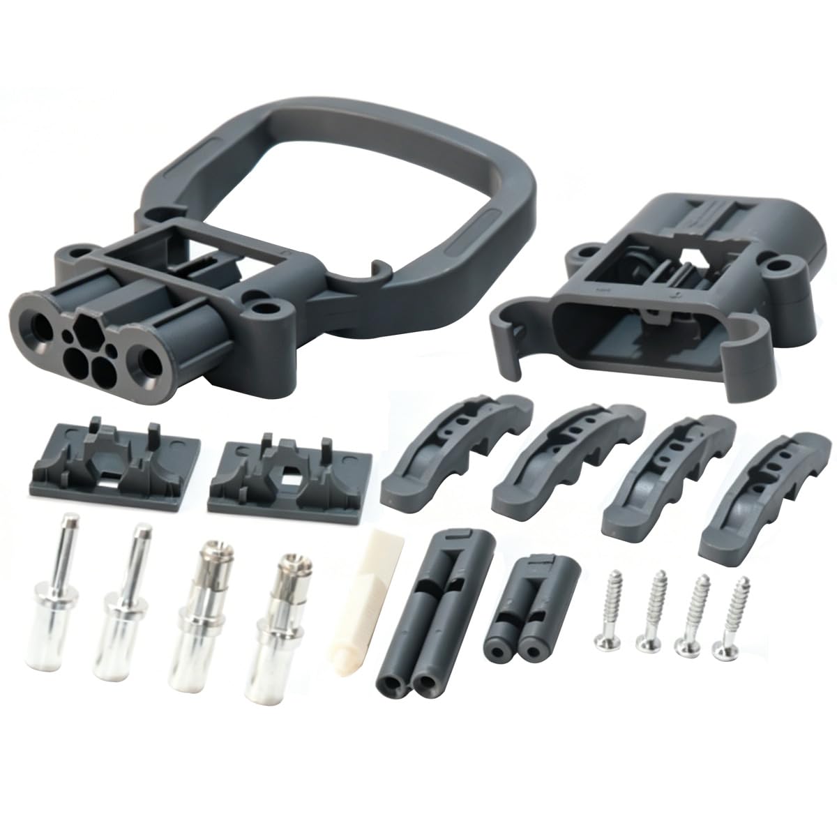 Batum A Set 80A Battery Charging Plugs with Mounting Accessories,Forklift Power Connector, Battery Connector, Male and Female Plugs