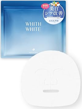 Active Ingredient Niacinamide WHITH WHITE Fiss White Whitening Face Pack for Face Moisturizing and Anti-Aging Care to Suppress Melanin Production and Prevent Stains and Freckles | Face Pack Sheet