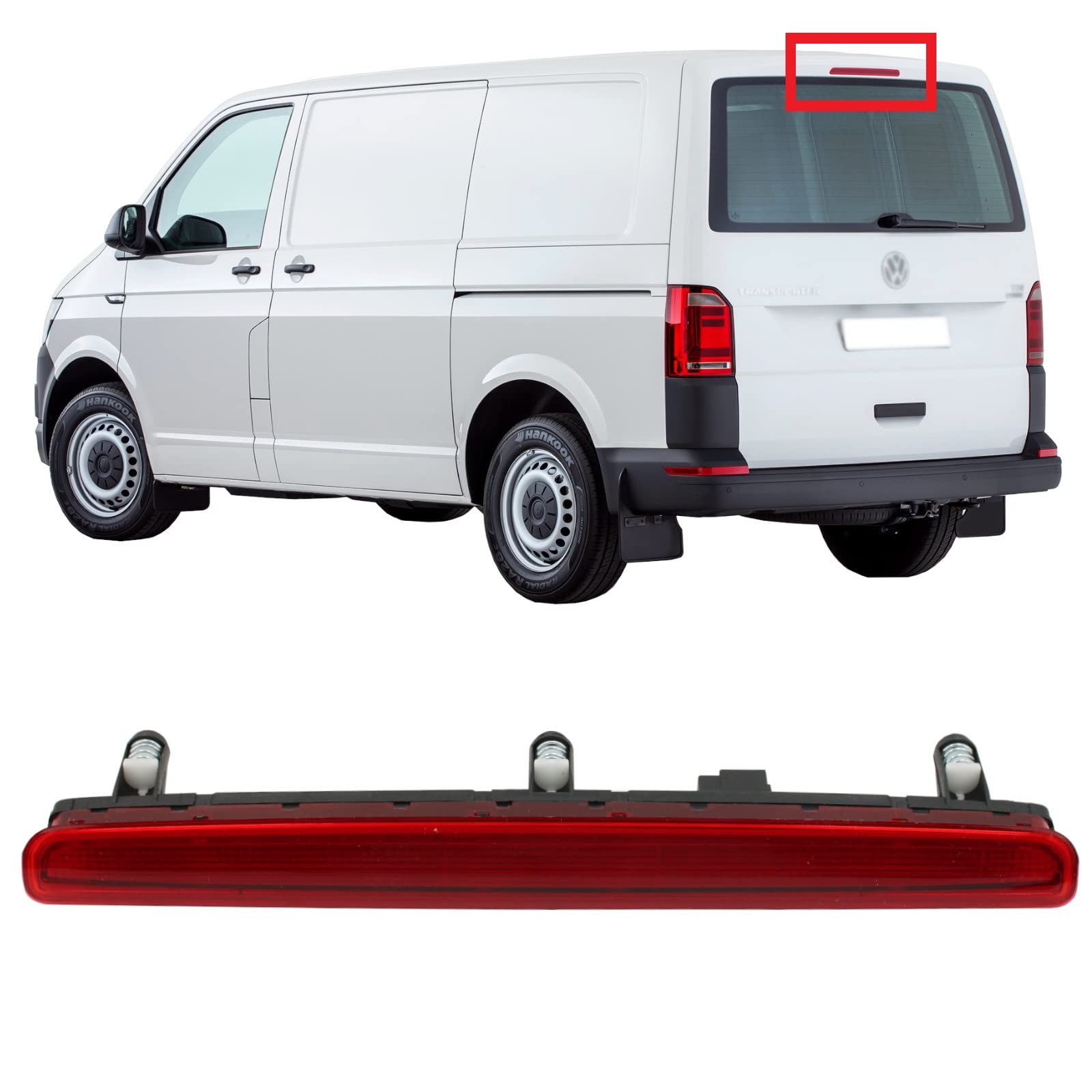 BIAREN Rear Third Brake Light Rear Centre 3RD Brake Light Stop Light For Volkswagen VW Transporter T5 2003-2015 7E0945097 7E0945097A 7E0945097G