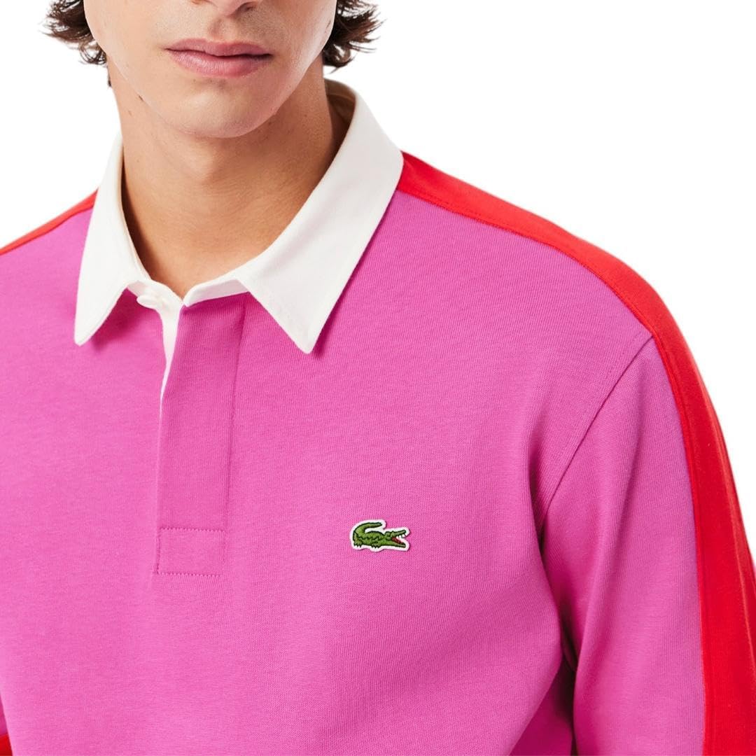 Lacoste Men's Classic Fit Colorblock Rugby Polo Shirt