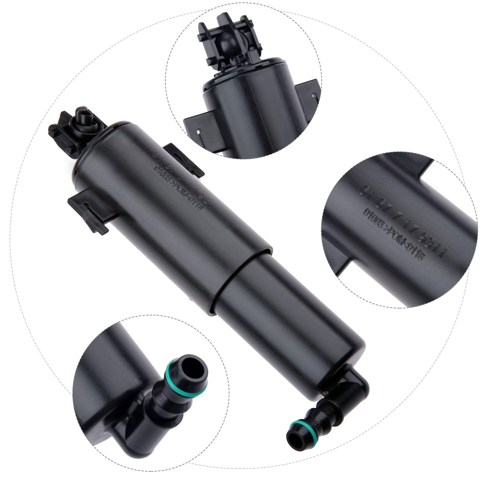 Headlight Washer Nozzle 61677179311, Replaces 21323-82314A  