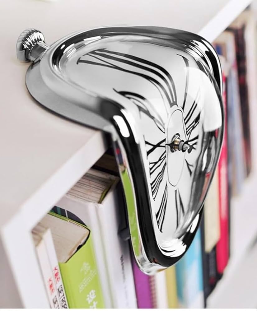 Amazon.co.jp: Zxyler ダリ風融解時計 90 度曲がったアート置き時計