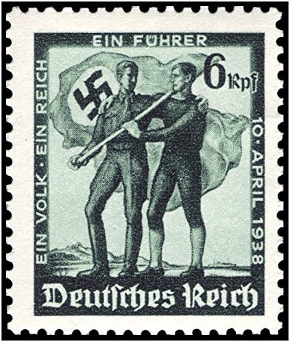SUPERB NAZI STAMP ISSUED ON THE DAY GERMANY ANNEXED AUSTRIA IN 1938! FLAWLESS CONDITION