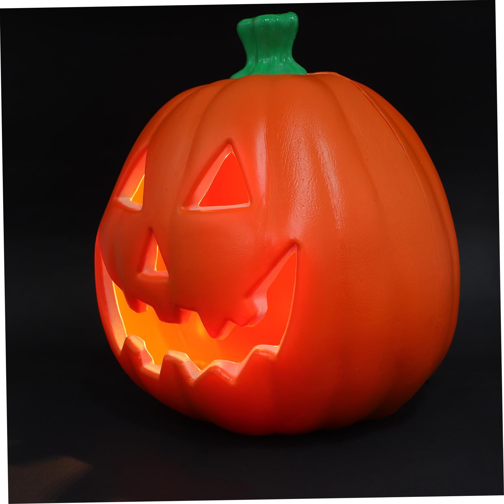 PRETYZOOM Halloween Pumpkin Lantern Light Hollow Design Battery Operated LED Pumpkin Lamp for Indoor Outdoor Halloween Decorations Plastic Statue for Parties and Home