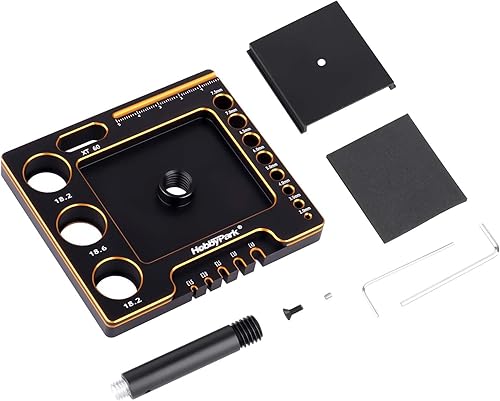 Miniatura 7 de Hobbypark Soporte de trabajo sobre orugas RC 118 124 con rotación de 360 grados, elevador o inferior, estación de trabajo de reparación de