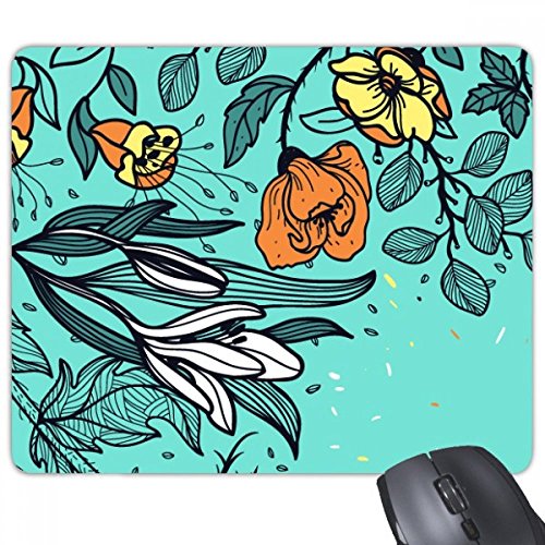 Plantes dessin tapis de souris antidérapant pour bureau élégant