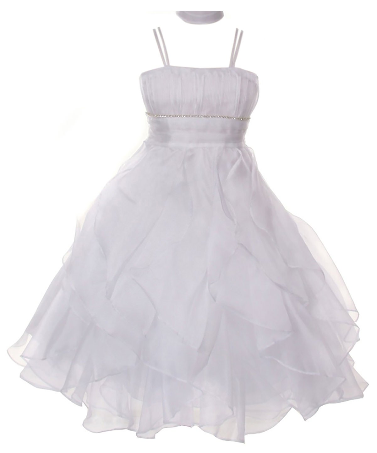 Little Girls Spaghetti Strap Multi Layer Pageant Easter Flower Girl Dress Sale