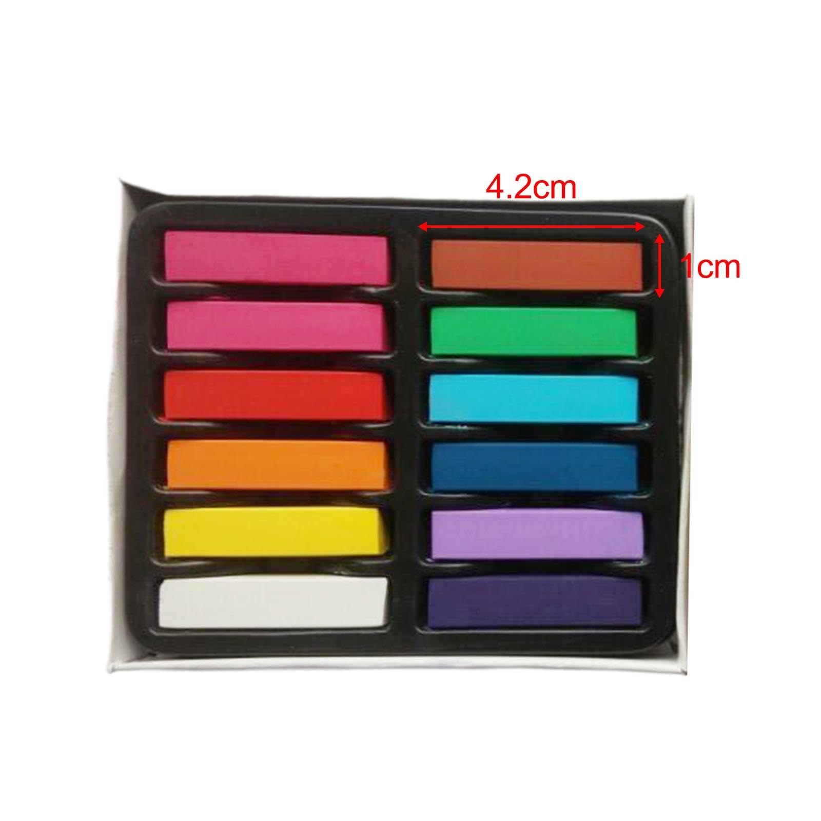 4xTemporäre Haarkreide, Temporäre Haarfarbe, 12 Farben, Haarfarbe, Kreide, Waschbare Haarfarbe für Mädchen, Jungen, Halloween, Cosplay Part