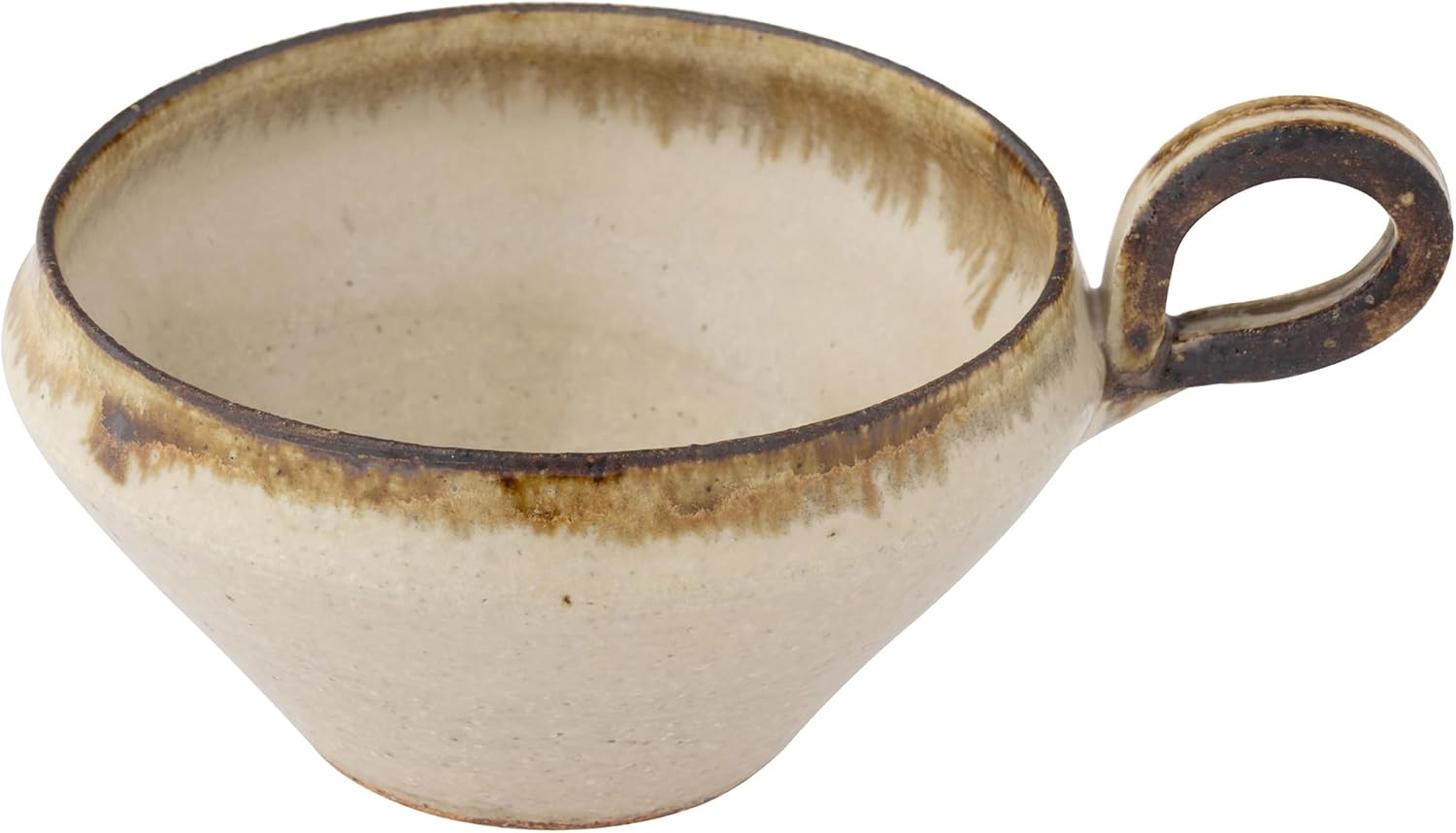 丸伊製陶 Marui Pottery MR-3-4015 Shigaraki Ware Hechimon Soup Cup, Capacity: Approx. 11.8 fl oz (350 ml), White Tag