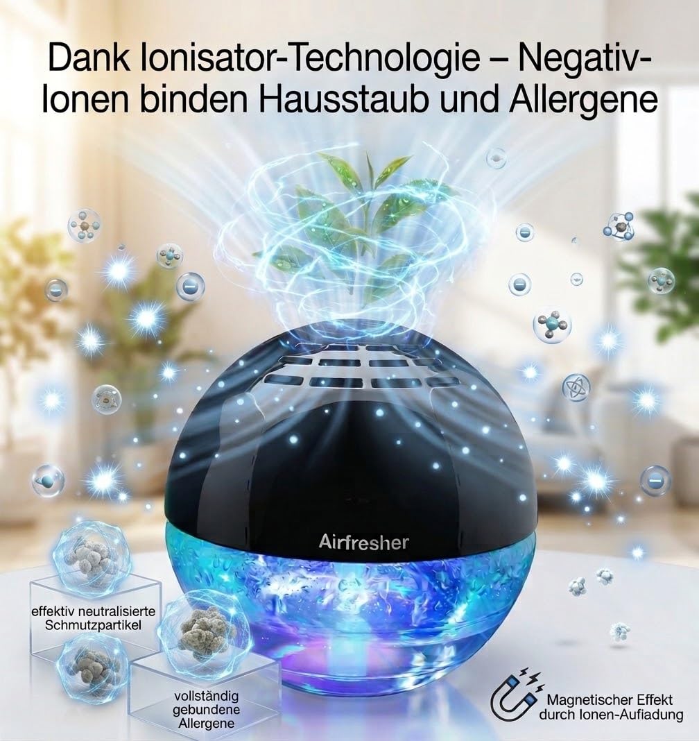 Aspira Home Lufterfrischer mit Ionisator – Duftzerstäuber & Airfresher Bowl – Ohne Farbstoffe