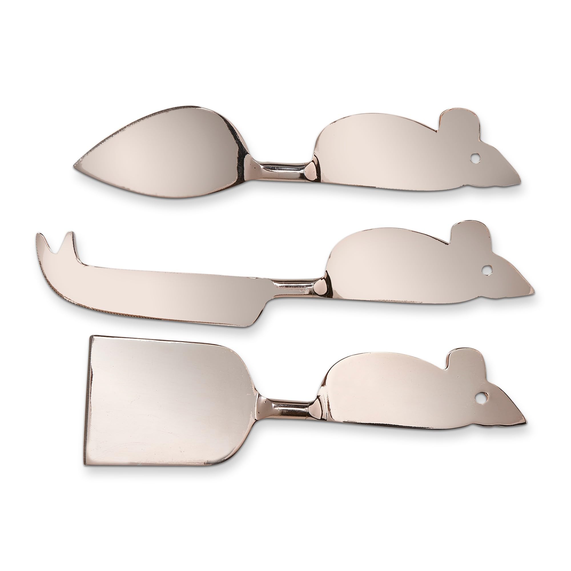 tag Mouse Cheese Utensil Set Of 3 silver