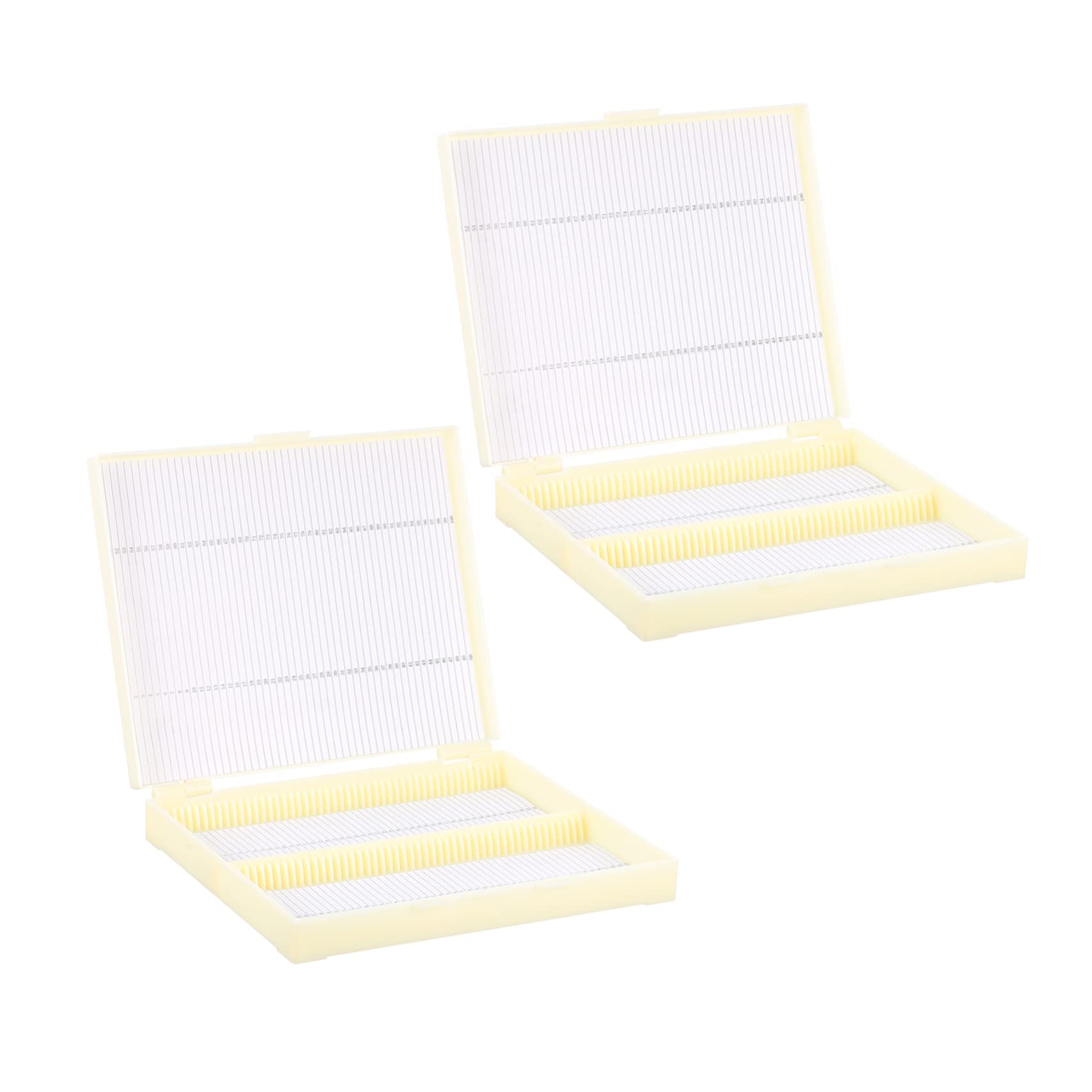 NAMOARLY Abs Microscope 2pcs Slide Holder Numbered Slots for Easy Identification