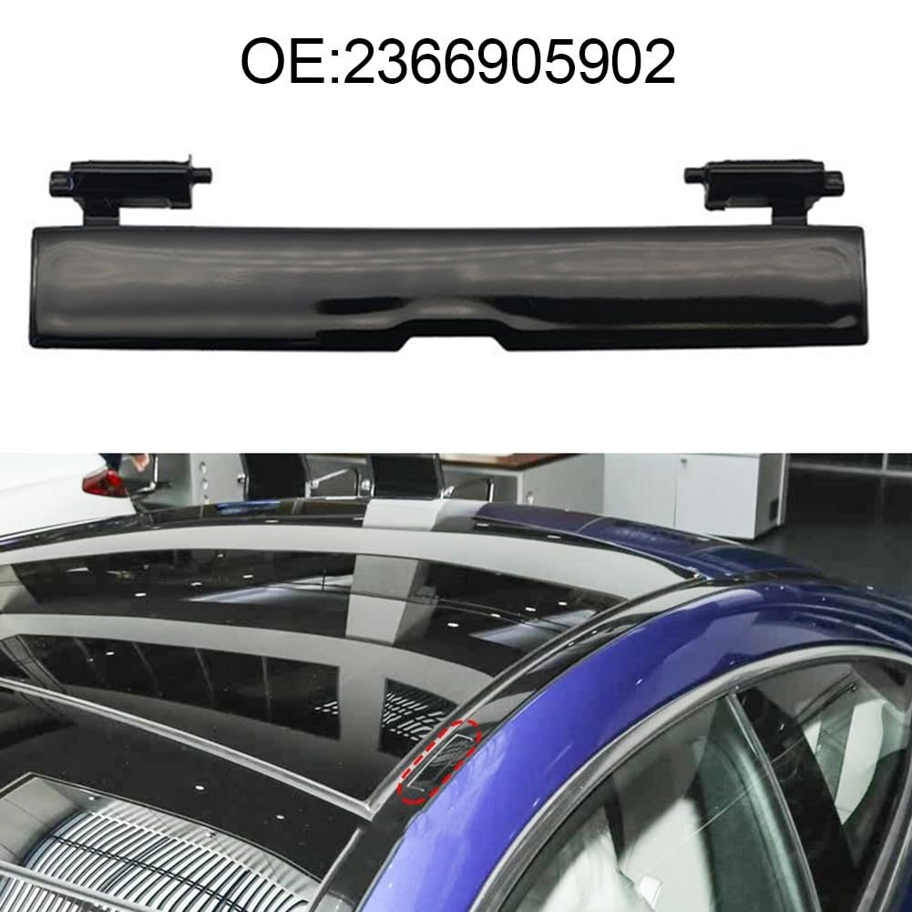 Ersatz Dachblende Abdeckung für Mercedes Für CLE Klasse Für W236 2024 2026 Modell, Passend für Dachträger, OEM 2366905902, ABS Materialkonstruktion (Hinten Schwarz)
