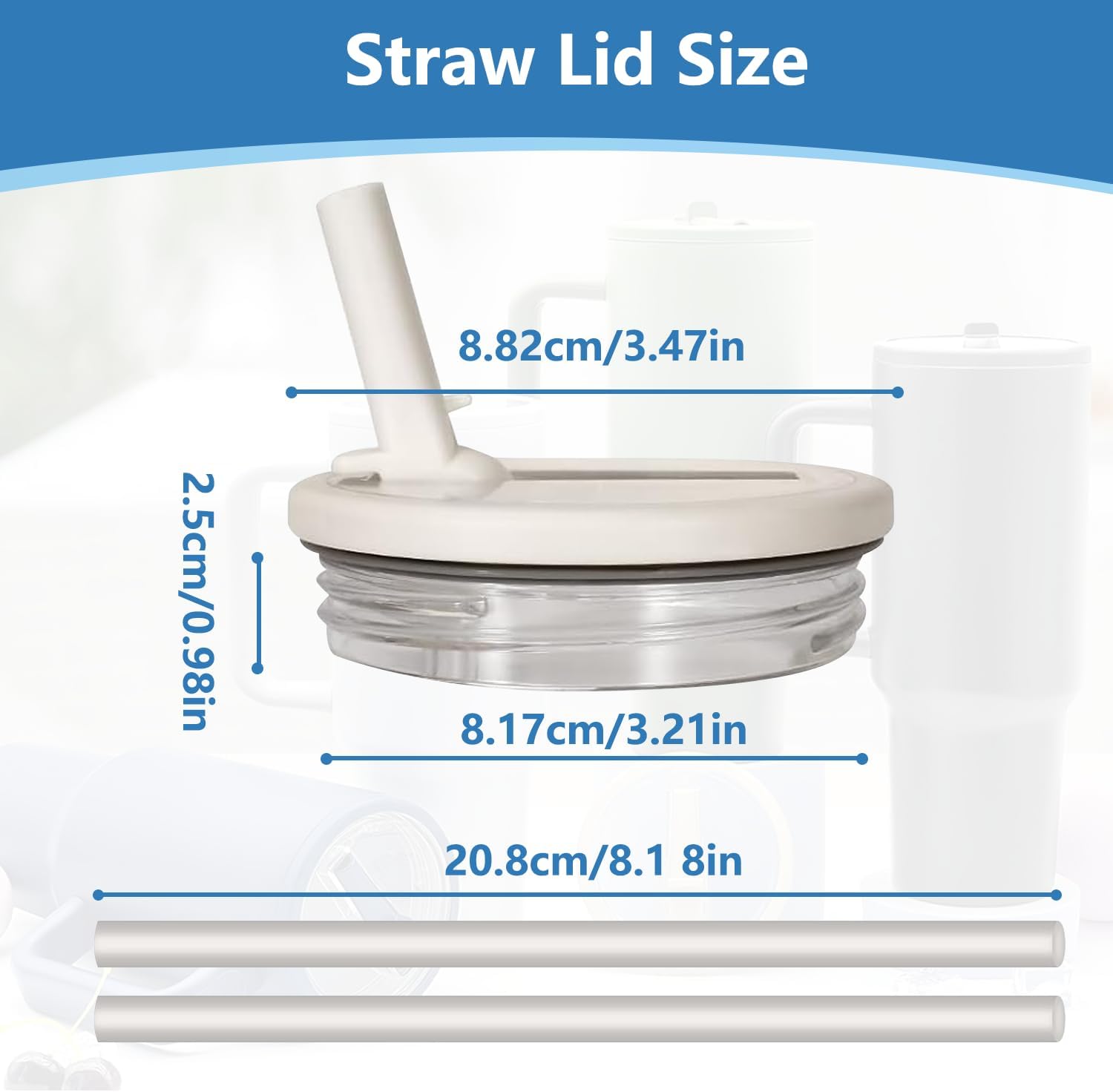 2 Pack Leakproof Lid Replacement for Stanley Quencher, Leak Proof Lid for Stanley H2.0 Flow State Tumbler,Flip Straw Lid 30 oz for Stanley Cup Accessories - Image 6