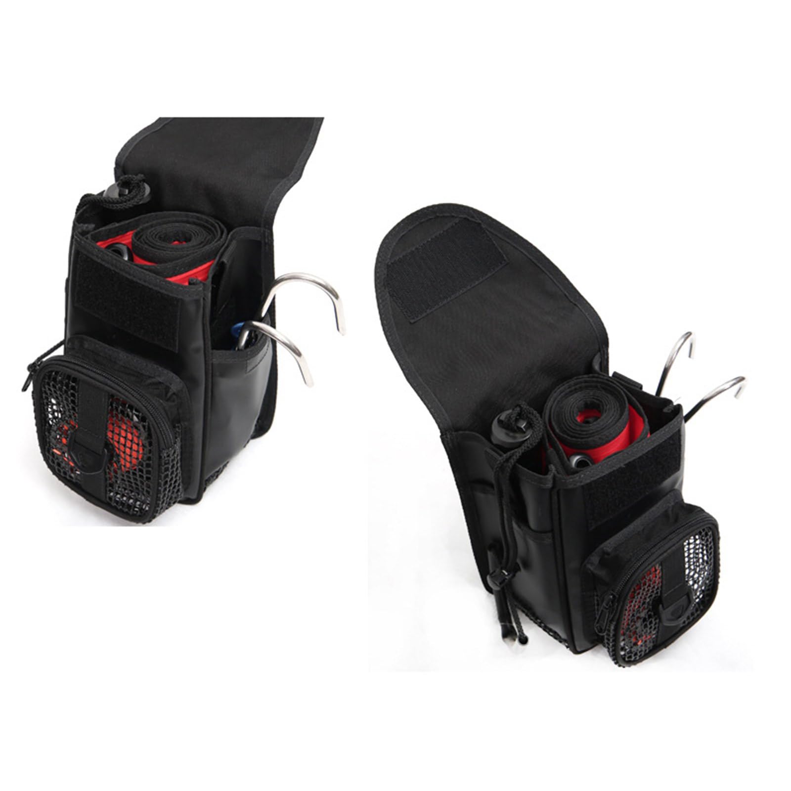 Scubas Diving Reel Bag Safe Marker Boe Carriers Mesh Bag Clip Mesh Sacchetti di stoccaggio subacquee Attrezzature subacquee Supporto per attrezzi per sport acquatici