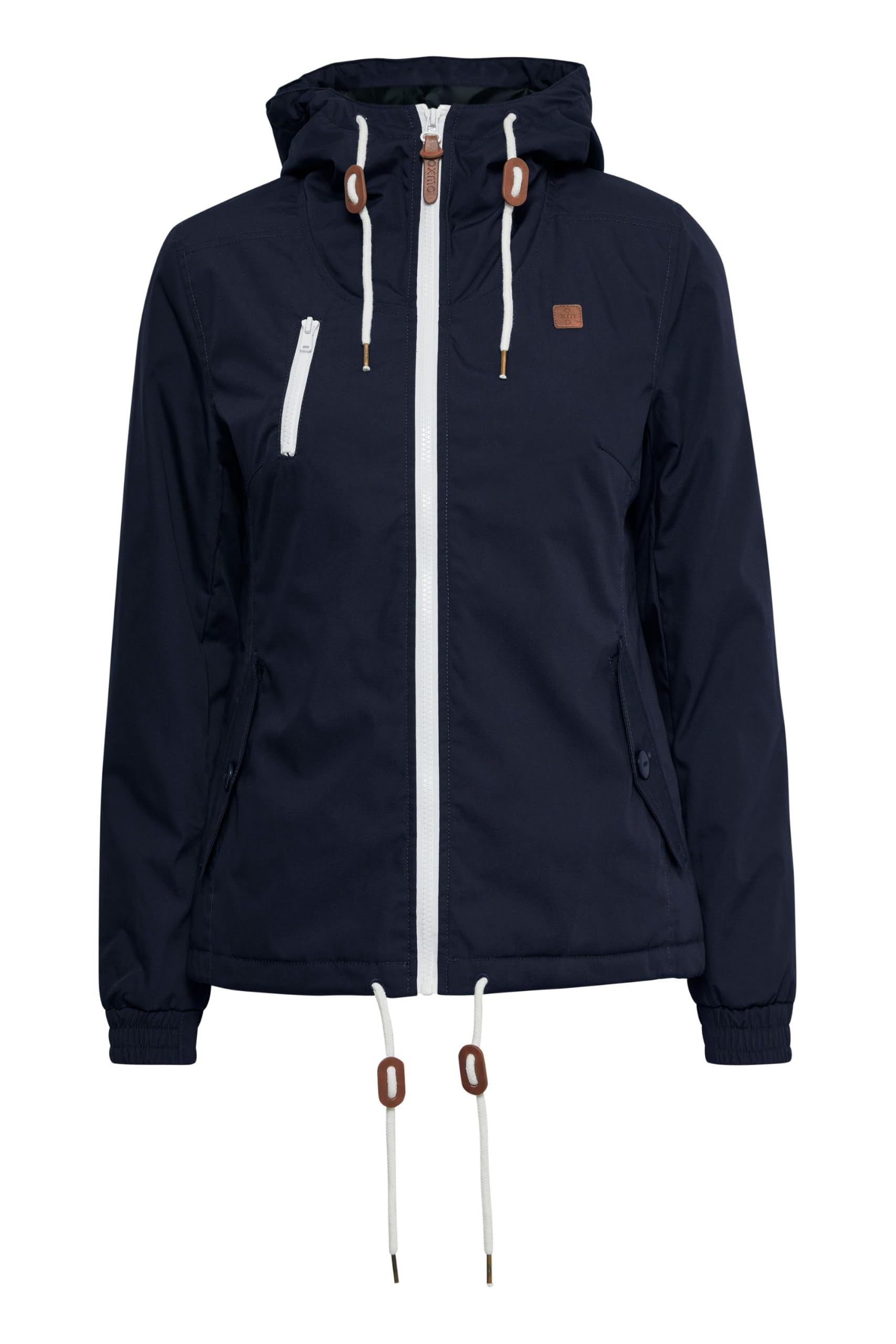 OXMO OXTilda Damen Jacke Übergangsjacke mit Kapuze Kordelzügen Eingrifftaschen Regular fit
